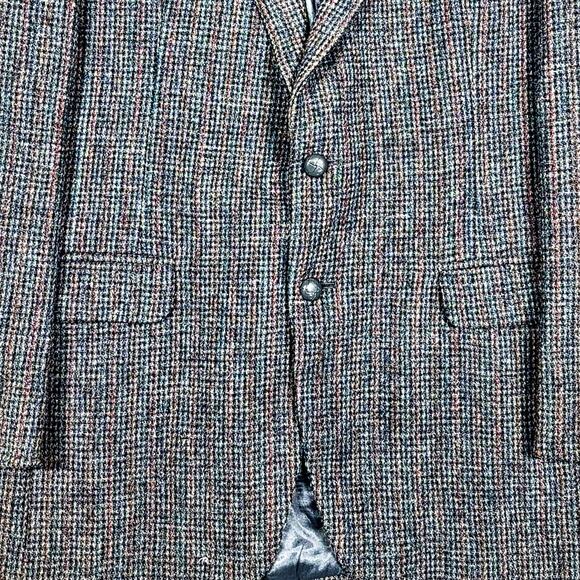 John Alexander x Harris Tweed Check Weave Sport Coat 42R - Picture 6 of 8